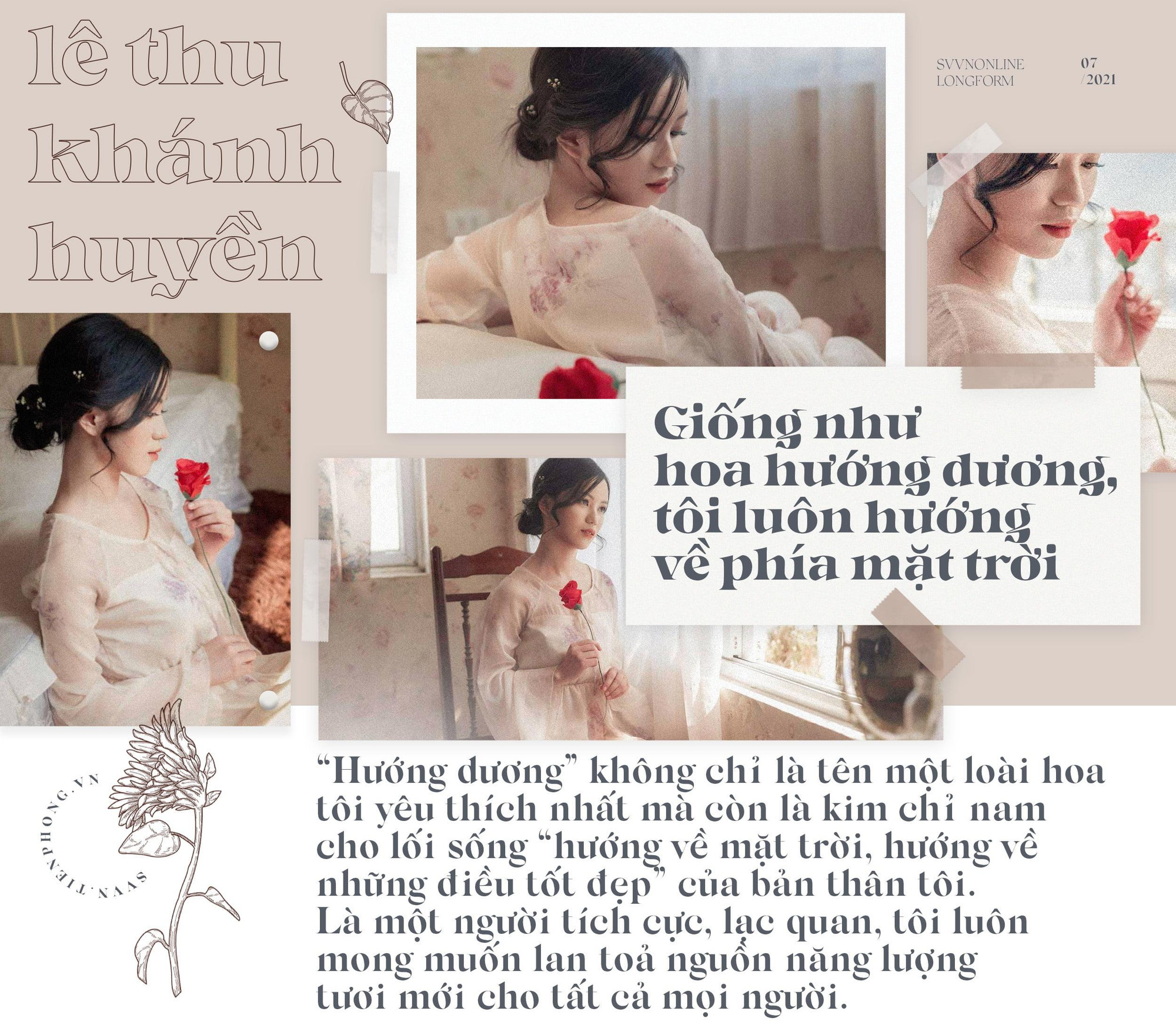 Giống như hoa hướng dương, tôi luôn hướng về phía Mặt Trời