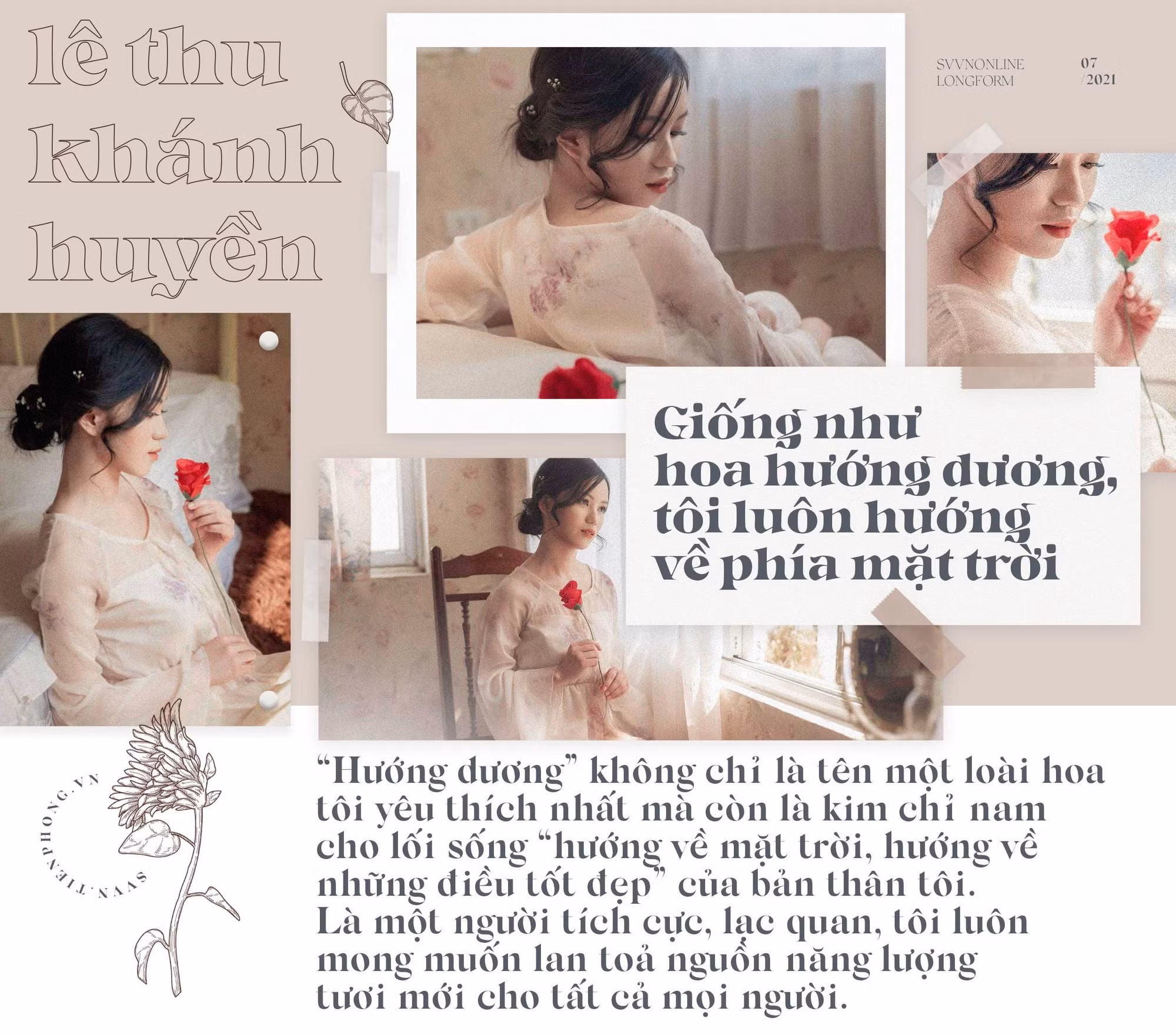 Giống như hoa hướng dương, tôi luôn hướng về phía Mặt Trời