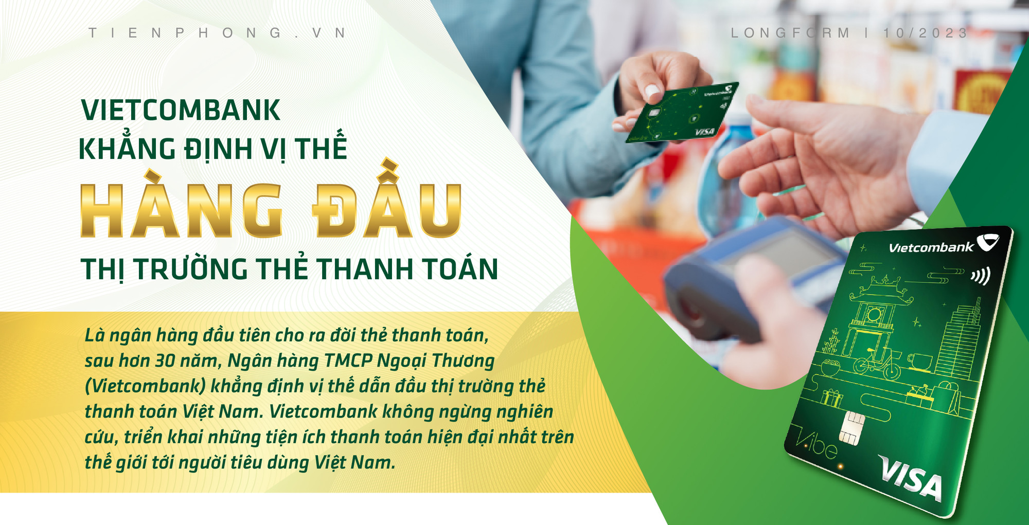 Vietcombank khẳng định vị thế hàng đầu thị trường thẻ thanh toán