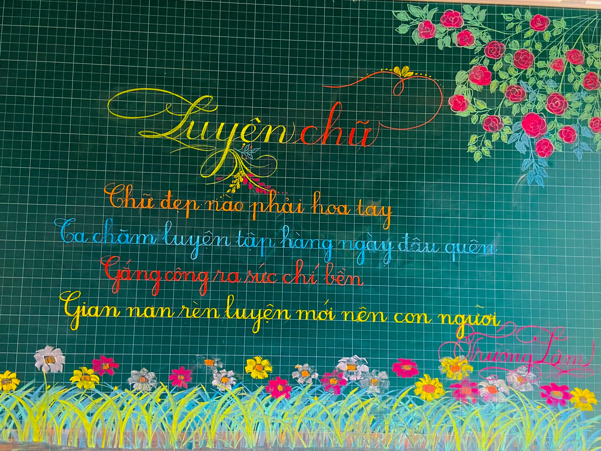 Nét chữ của cô giáo tương lai Lâm Thị Trường.