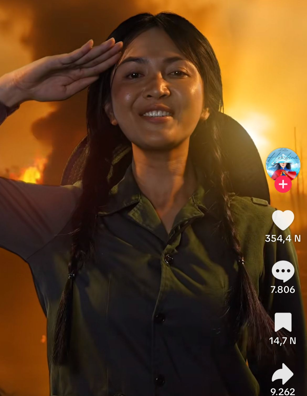 Bản remix Viết tiếp câu chuyện hòa bình là cảm hứng cho các video sáng tạo nội dung trên TikTok.