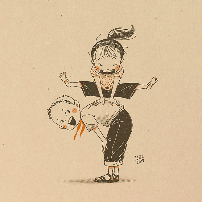 Bộ tranh "Những trò chơi tuổi thơ".