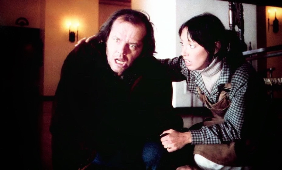 Shelley Duvall và bạn diễn Jack Nicholson trong tác phẩm kinh dị kinh điển The Shining (1980). Ảnh: Warner Bros..