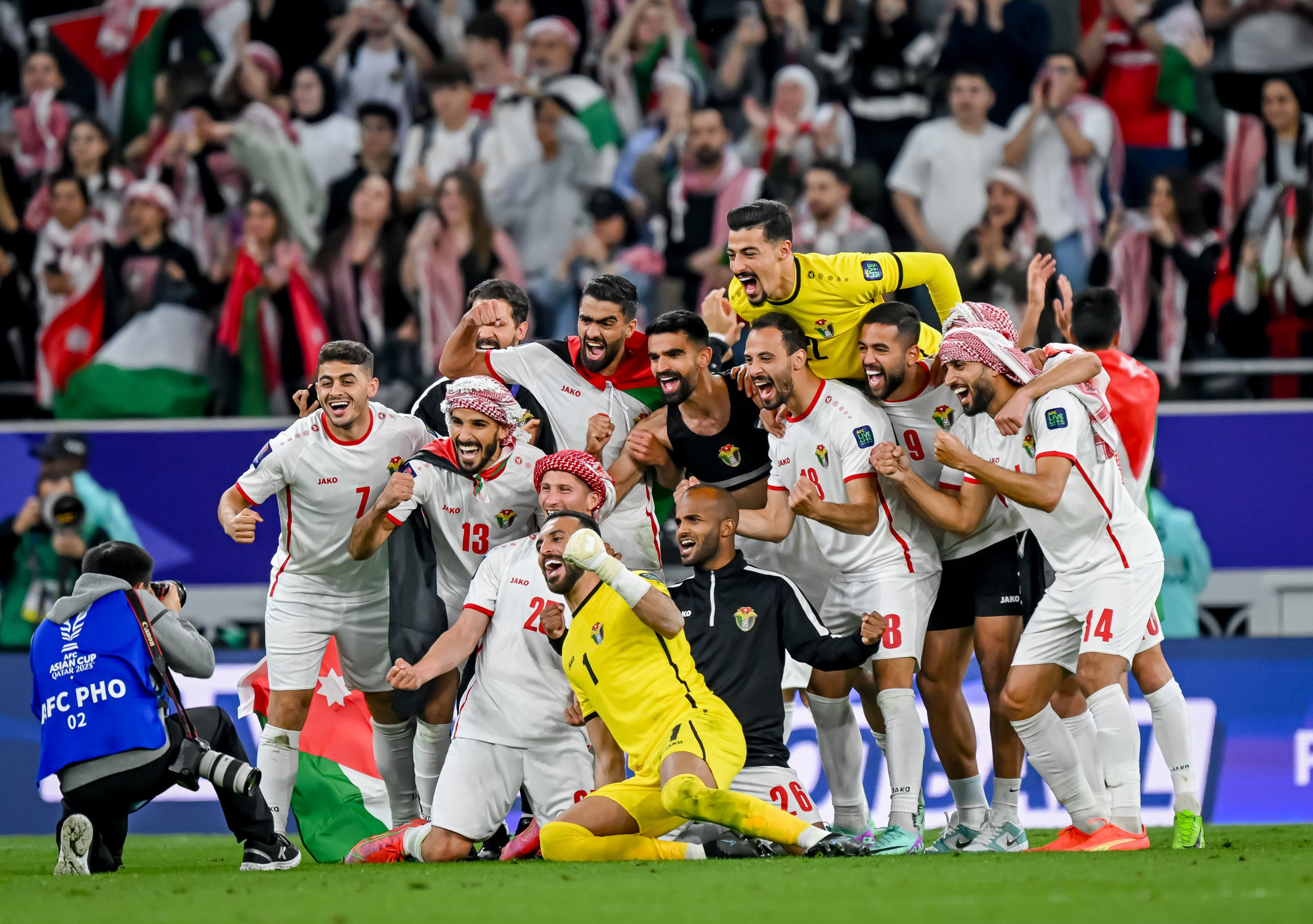 Các cầu thủ Jordan đã viết nên câu chuyện cổ tích ở Asian Cup 2023...