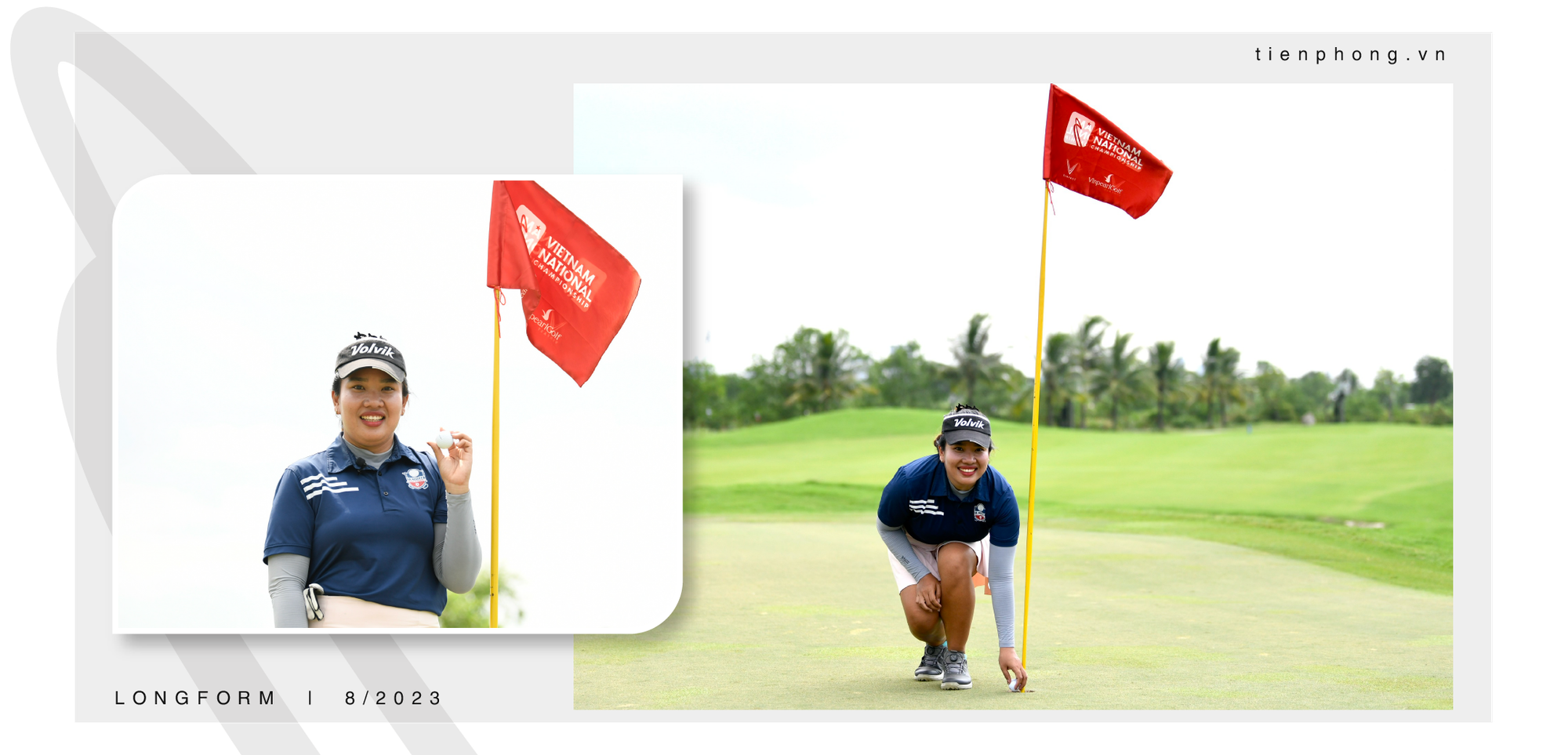 Phạm Thị Kim Chi cùng quả bóng làm nên cú HIO ngoạn mục ở hố số 4 par3. (Ảnh: Như Ý) Phạm Thị Kim Chi cùng quả bóng làm nên cú HIO ngoạn mục ở hố số 4 par3. (Ảnh: Như Ý)