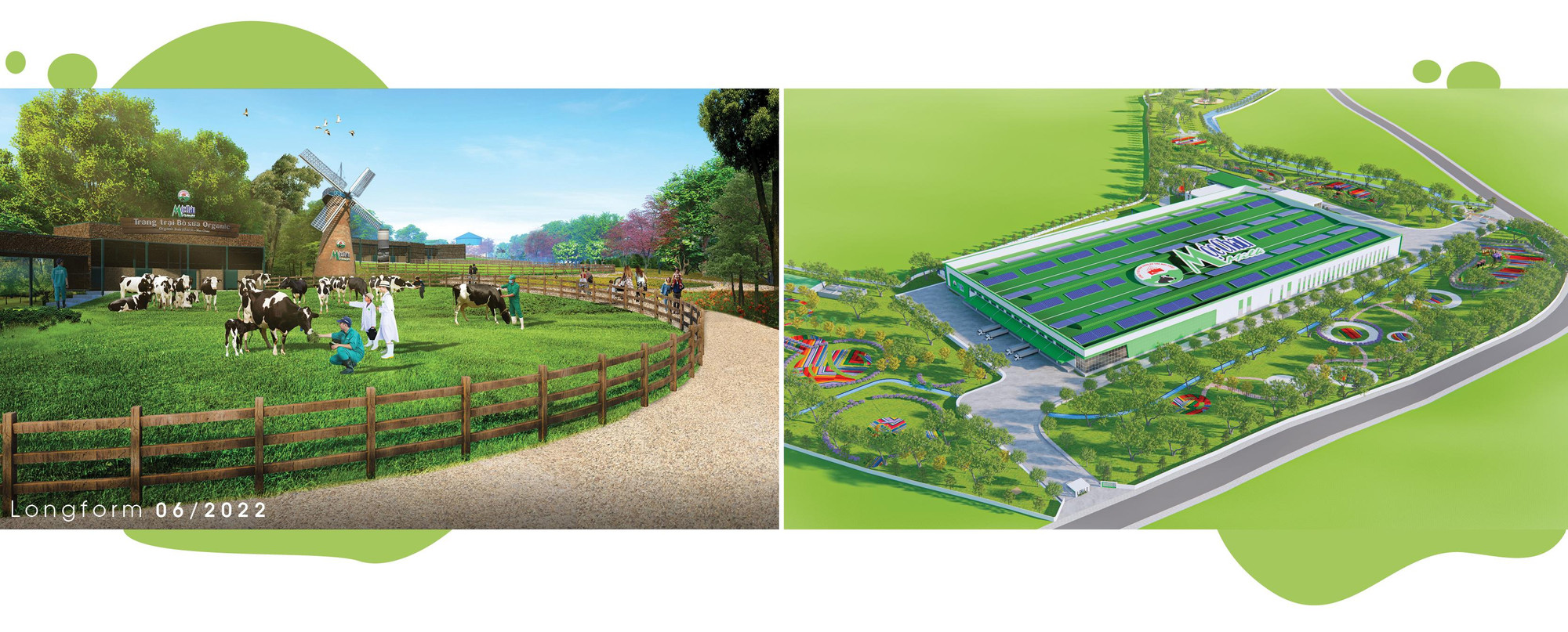 Đây cũng là lần đầu tiên Vinamilk quy hoạch một nhà máy và trang trại bò sữa công nghệ cao trong cùng một tổ hợp khép kín, theo định hướng bền vững. Đây cũng là lần đầu tiên Vinamilk quy hoạch một nhà máy và trang trại bò sữa công nghệ cao trong cùng một tổ hợp khép kín, theo định hướng bền vững.