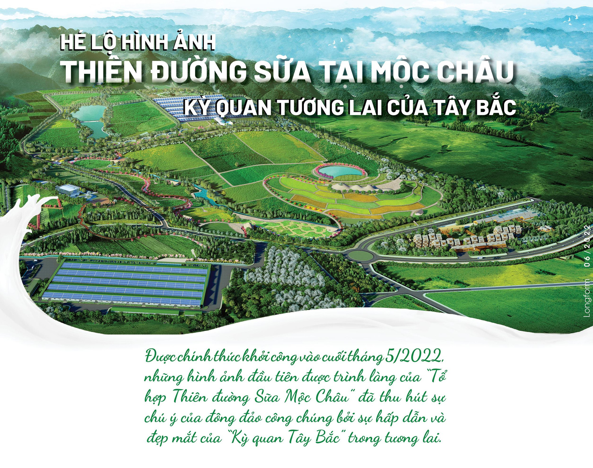 Hé lộ hình ảnh Thiên đường sữa tại Mộc Châu - kỳ quan tương lai của Tây Bắc