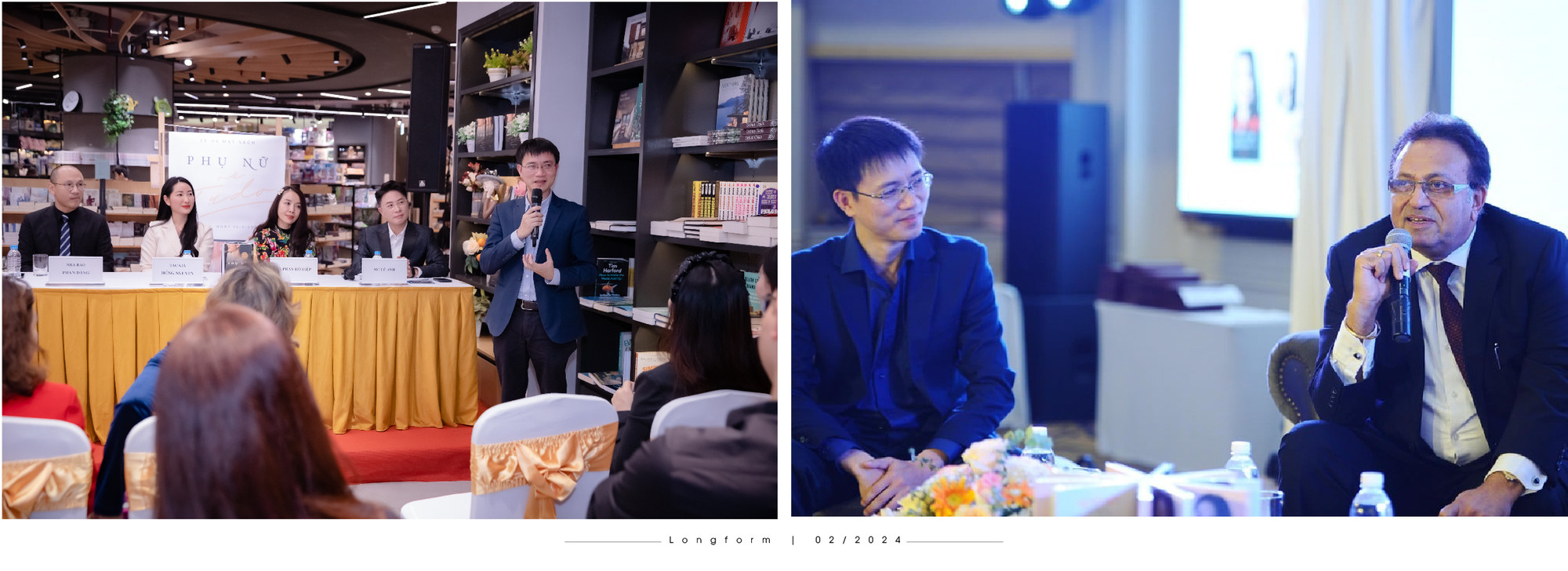 Nhà báo Nguyễn Tuấn Anh phát biểu trong một số chương trình ra mắt sách của các tác giả được anh tư vấn.