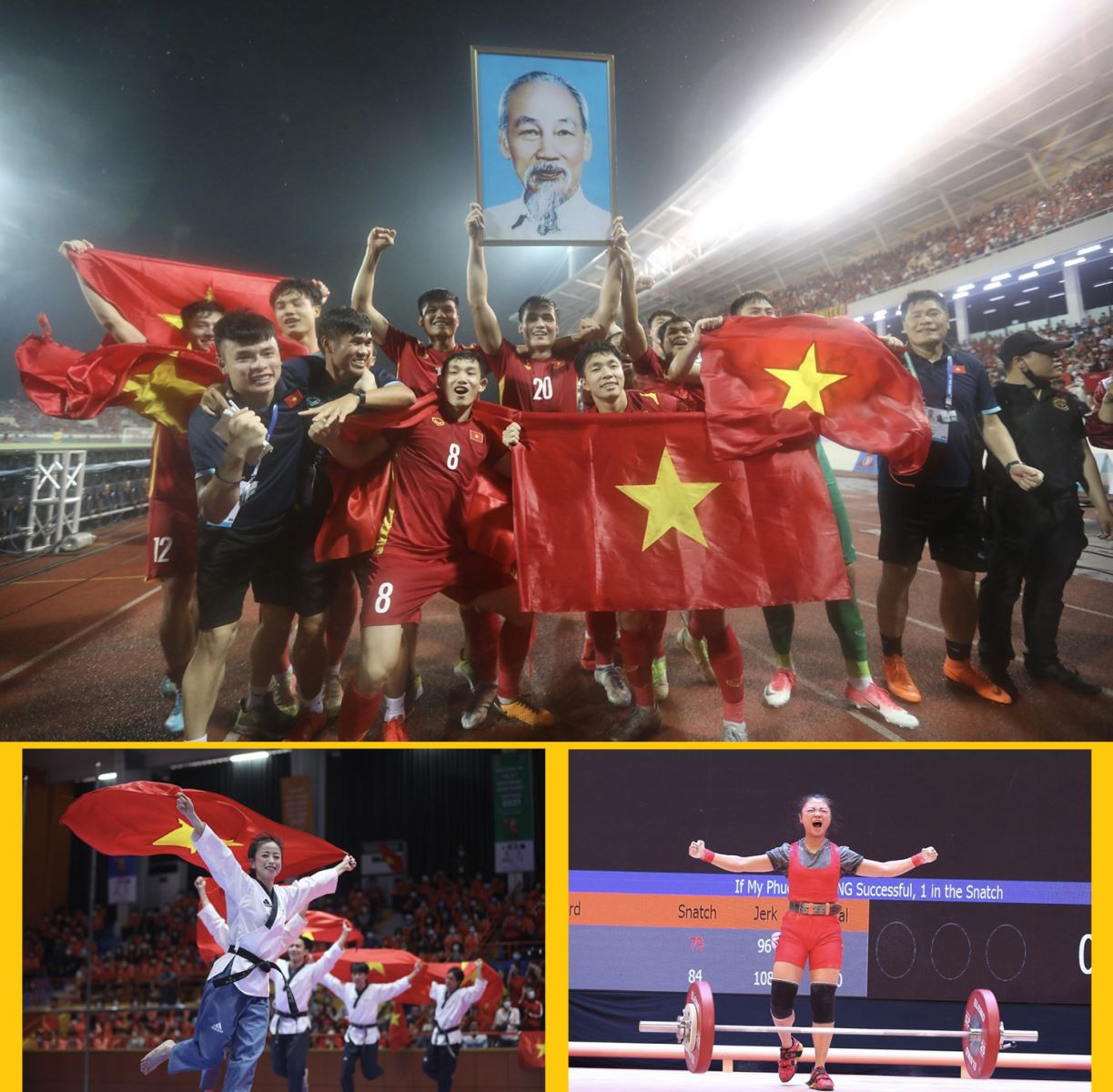 Các vận động viên Việt Nam giành nhiều chiến thắng vang dội tại đấu trường SEA Games 31. Các vận động viên Việt Nam giành nhiều chiến thắng vang dội tại đấu trường SEA Games 31.