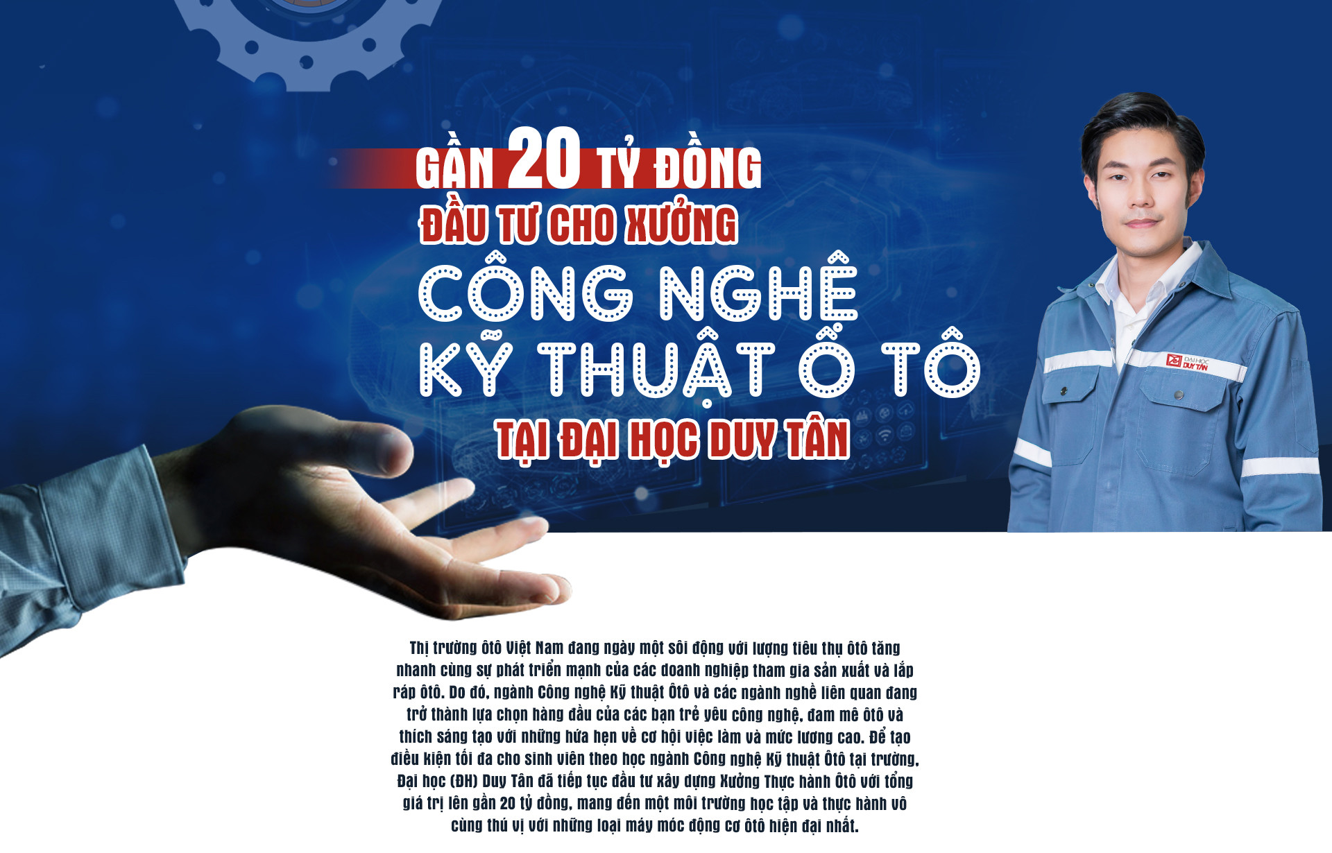 Gần 20 tỷ đồng đầu tư cho xưởng Công nghệ kỹ thuật ô tô tại đại học Duy Tân