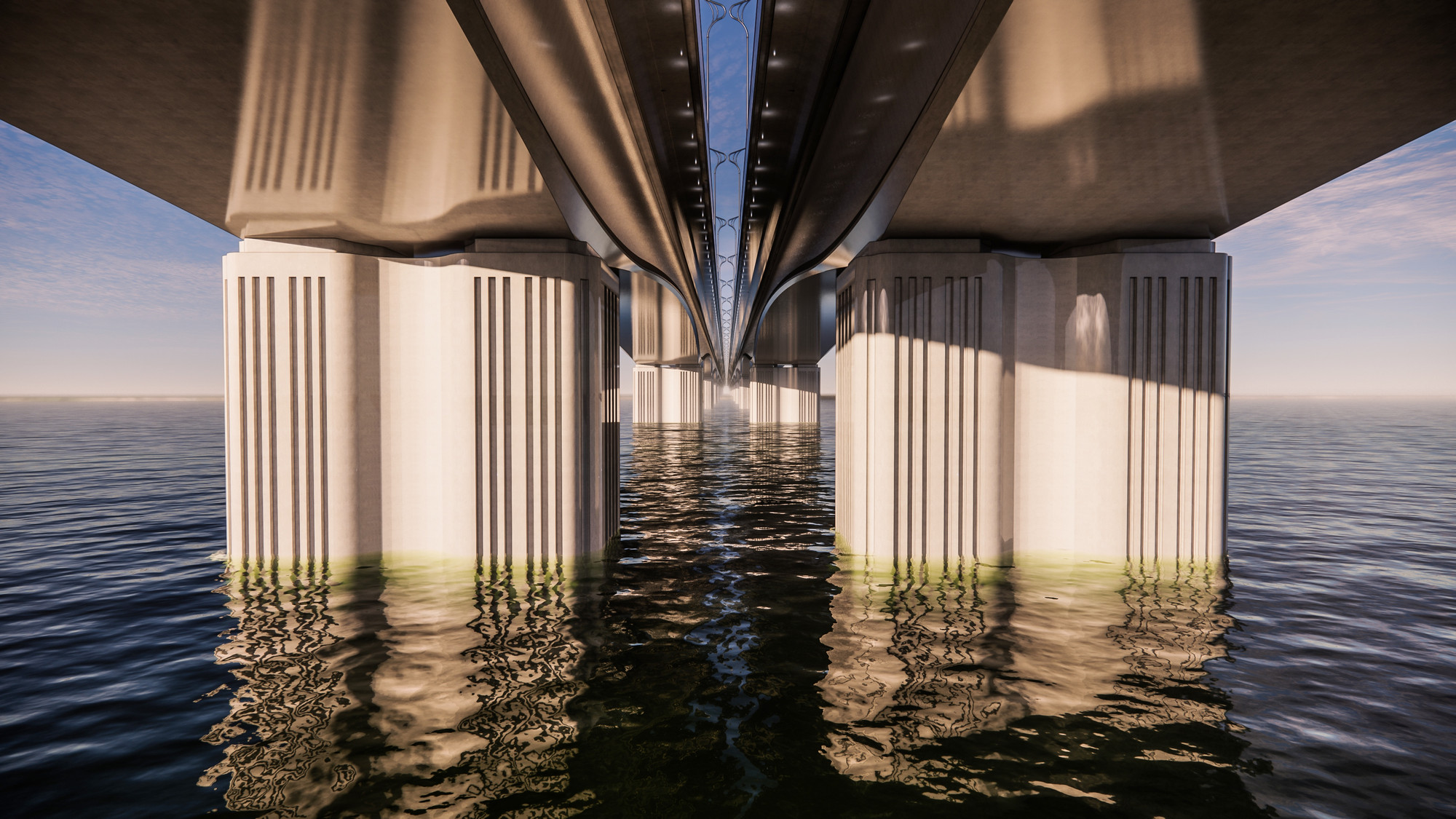 Ảnh thiết kế cầu Hồng Hà trên Vành đai 4 nối huyện Đan Phượng với Mê Linh. Ảnh: TVTK