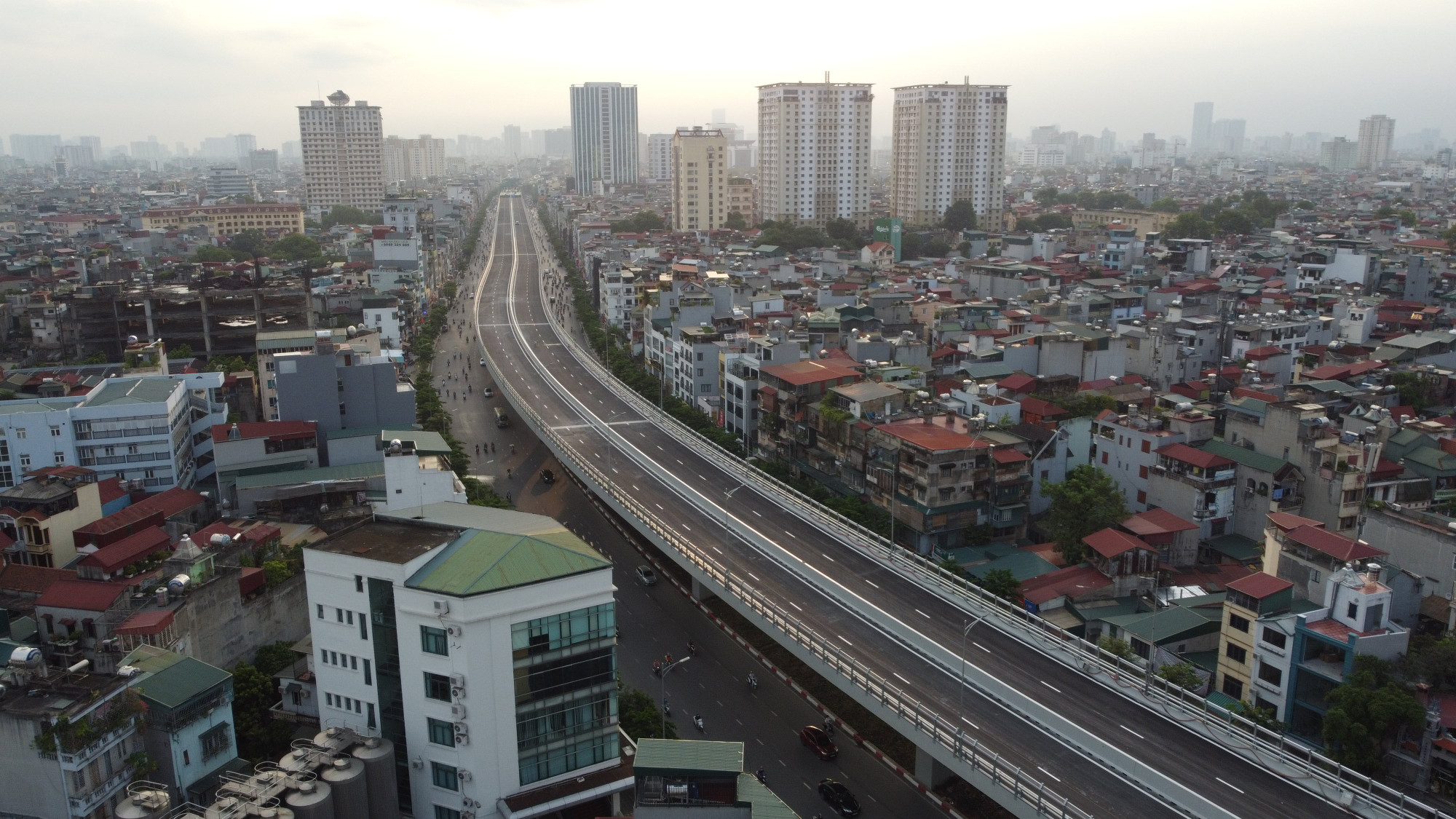 Đường Vành đai 2 trên cao qua nút giao Ngã Tư Vọng