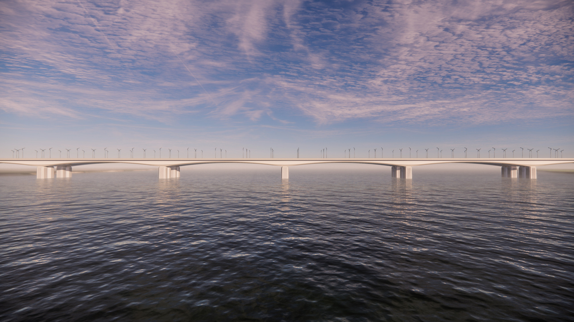 Ảnh thiết kế cầu Hồng Hà trên Vành đai 4 nối huyện Đan Phượng với Mê Linh. Ảnh: TVTK