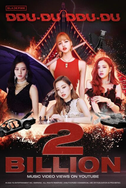 DDU-DU DDU-DU là bản phát hành thành công nhất của BLACKPINK, với video ca nhạc phá kỷ lục, được xem nhiều nhất, giúp BLACKPINK trở thành nghệ sĩ K-pop đầu tiên đạt 2 tỷ lượt xem, không tính nghệ sĩ solo PSY. Với thành tích này, BLACKPINK đã trở thành nghệ sĩ K-pop thứ hai trong lịch sử đạt được 2 tỷ lượt xem, sau PSY, nghệ sĩ K-pop đầu tiên từng làm được điều này và là nhóm nhạc thần tượng nữ K-pop đạt được cột mốc này nhanh nhất. DDU-DU DDU-DU là bản phát hành thành công nhất của BLACKPINK, với video ca nhạc phá kỷ lục, được xem nhiều nhất, giúp BLACKPINK trở thành nghệ sĩ K-pop đầu tiên đạt 2 tỷ lượt xem, không tính nghệ sĩ solo PSY. Với thành tích này, BLACKPINK đã trở thành nghệ sĩ K-pop thứ hai trong lịch sử đạt được 2 tỷ lượt xem, sau PSY, nghệ sĩ K-pop đầu tiên từng làm được điều này và là nhóm nhạc thần tượng nữ K-pop đạt được cột mốc này nhanh nhất.