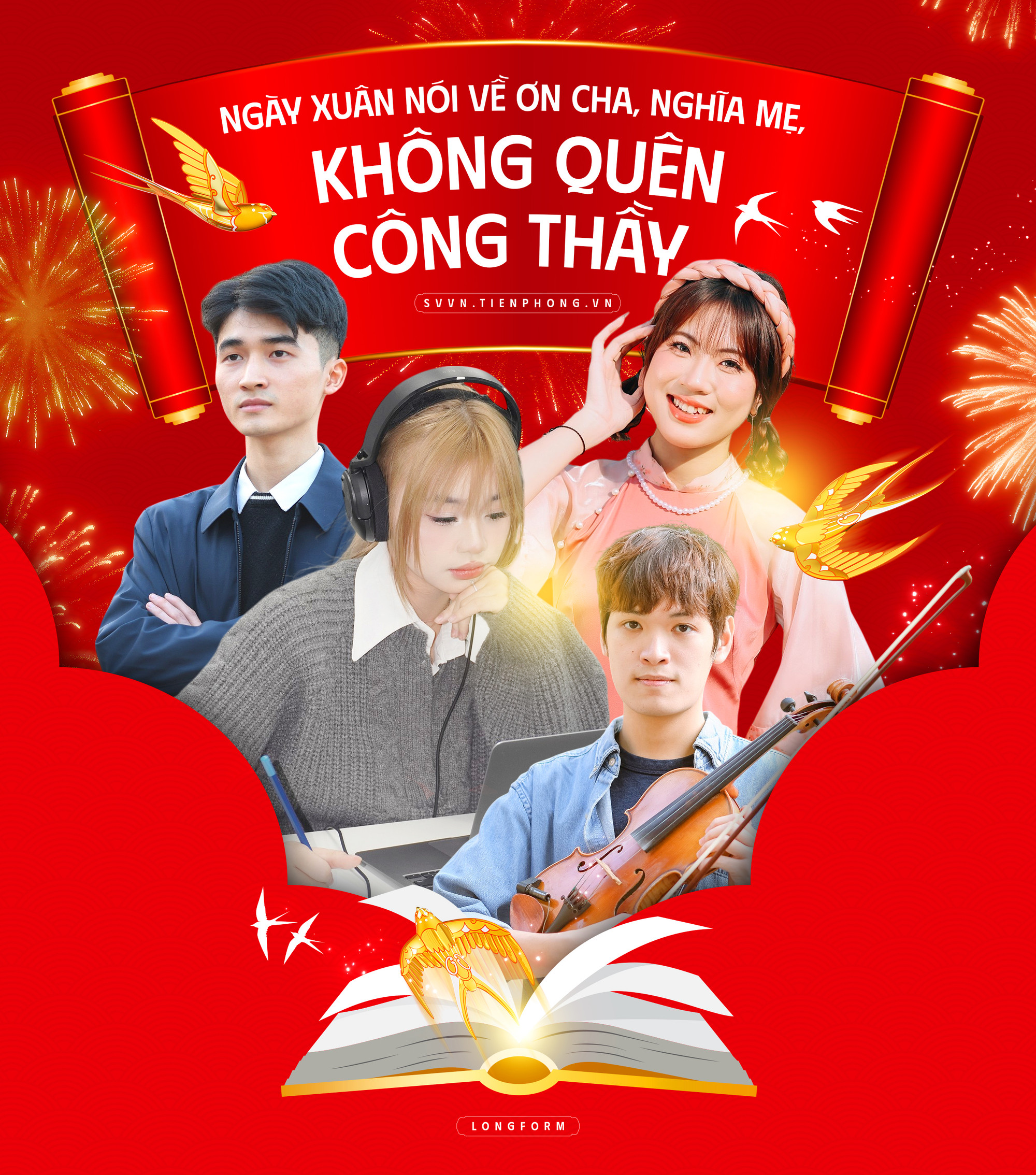 Ngày Xuân nói về ơn Cha, nghĩa Mẹ, không quên công Thầy