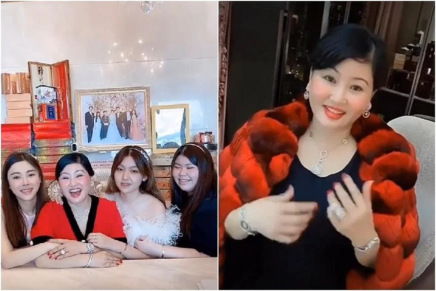 Thái Thiên Phượng (ngoài cùng bên trái) và mẹ ruột. Ảnh: Straits Times. Thái Thiên Phượng (ngoài cùng bên trái) và mẹ ruột. Ảnh: Straits Times.