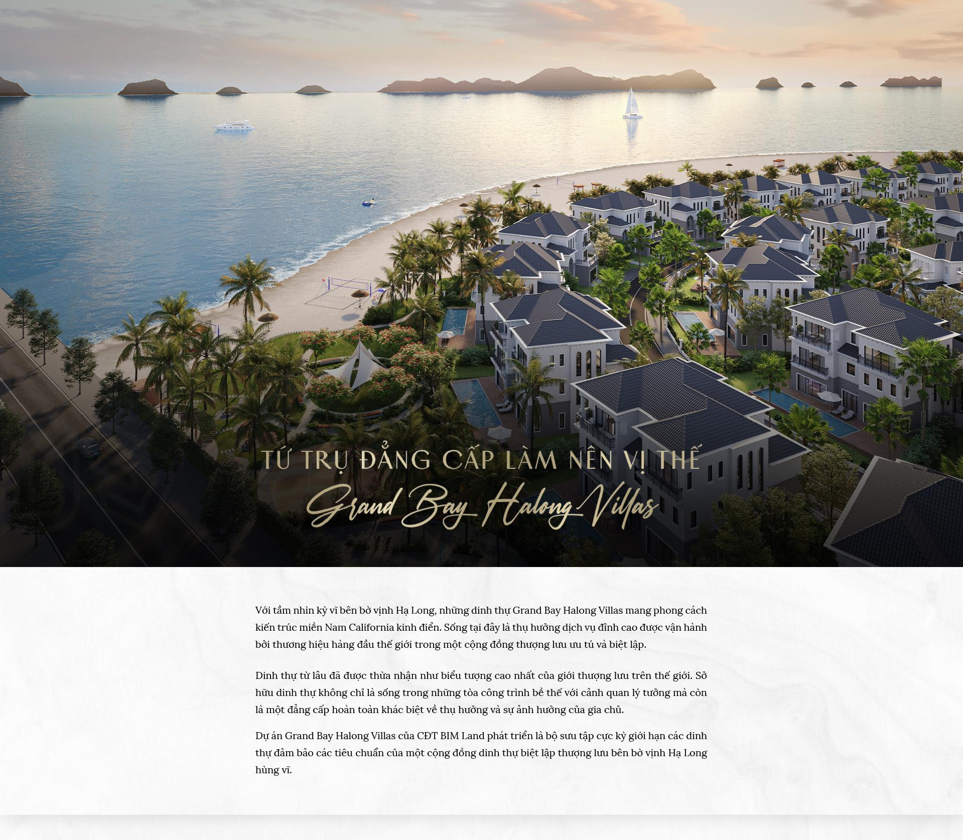 Tứ trụ đẳng cấp làm nên vị thế Grand Bay Halong Villas
