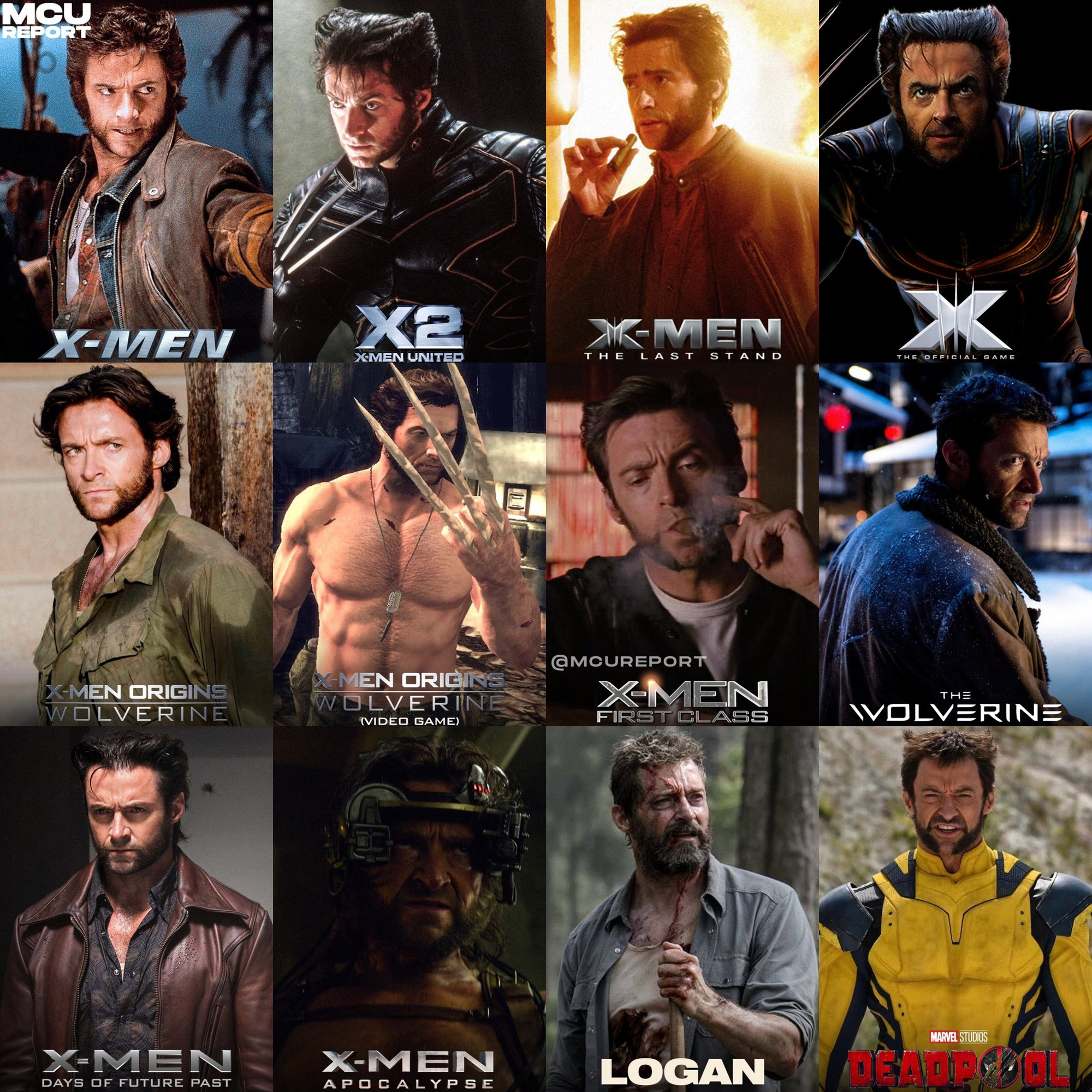 Hugh Jackman và 12 lần hóa thân biểu tượng màn ảnh Logan. Ảnh: MCU Report Hugh Jackman và 12 lần hóa thân biểu tượng màn ảnh Logan. Ảnh: MCU Report