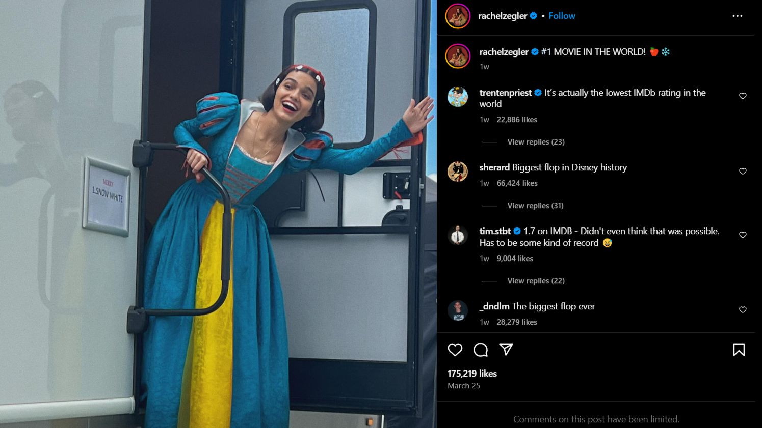 Bài đăng trên Instagram của nữ diễn viên nhận nhiều phản hồi tiêu cực. Bài đăng trên Instagram của nữ diễn viên nhận nhiều phản hồi tiêu cực.