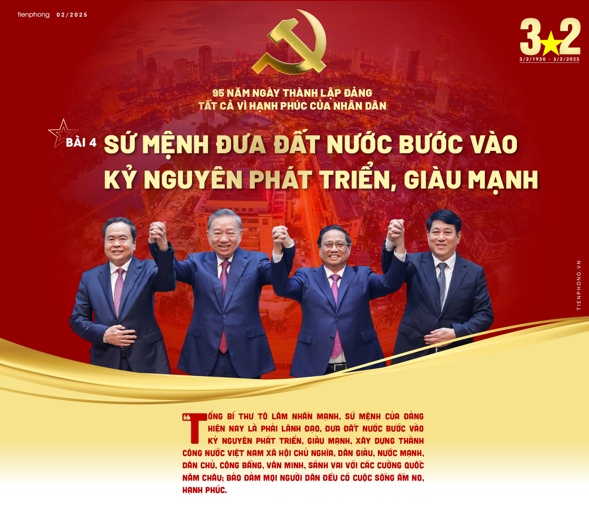 Sứ mệnh đưa đất nước bước vào kỷ nguyên phát triển, giàu mạnh