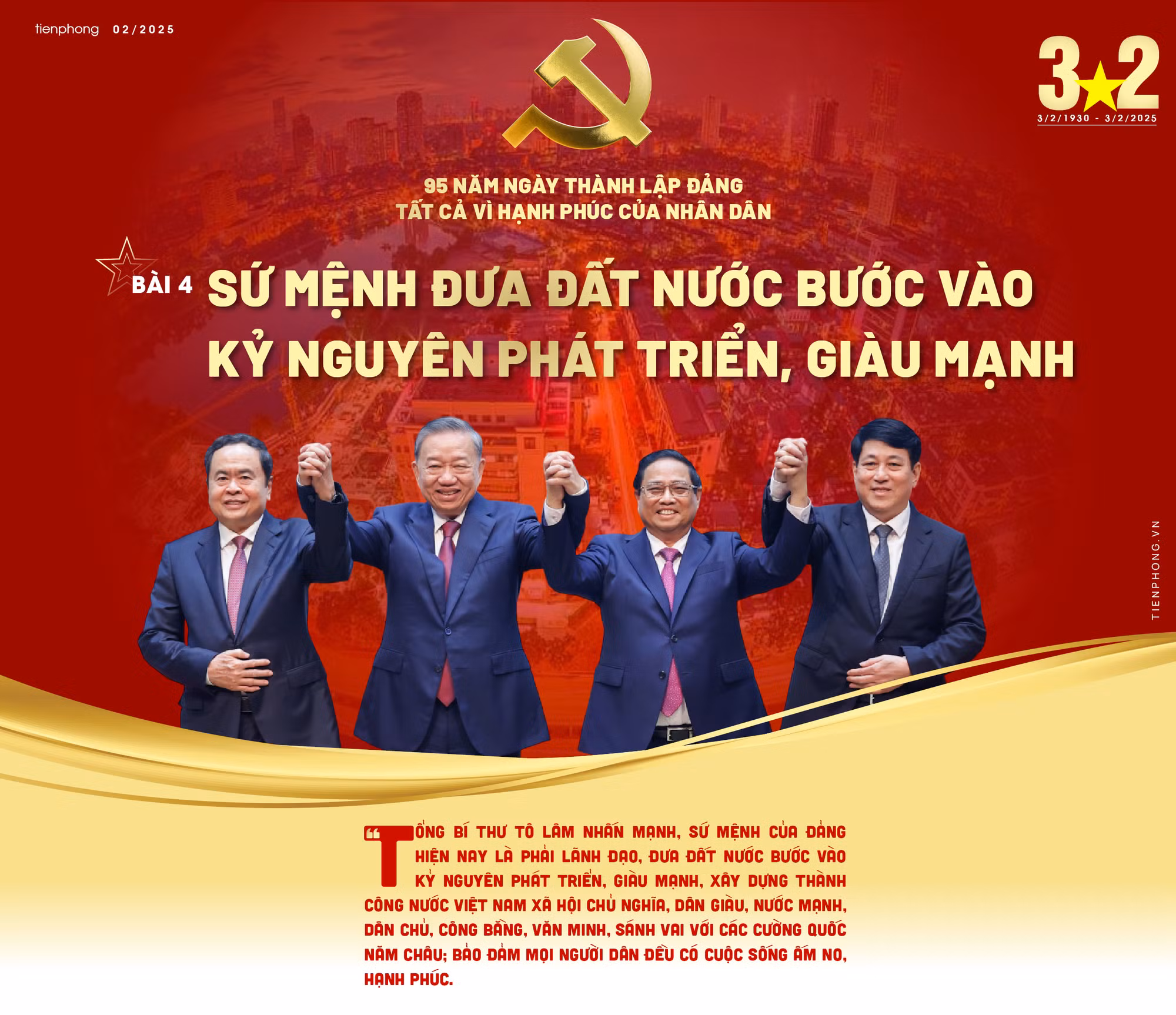 Sứ mệnh đưa đất nước bước vào kỷ nguyên phát triển, giàu mạnh