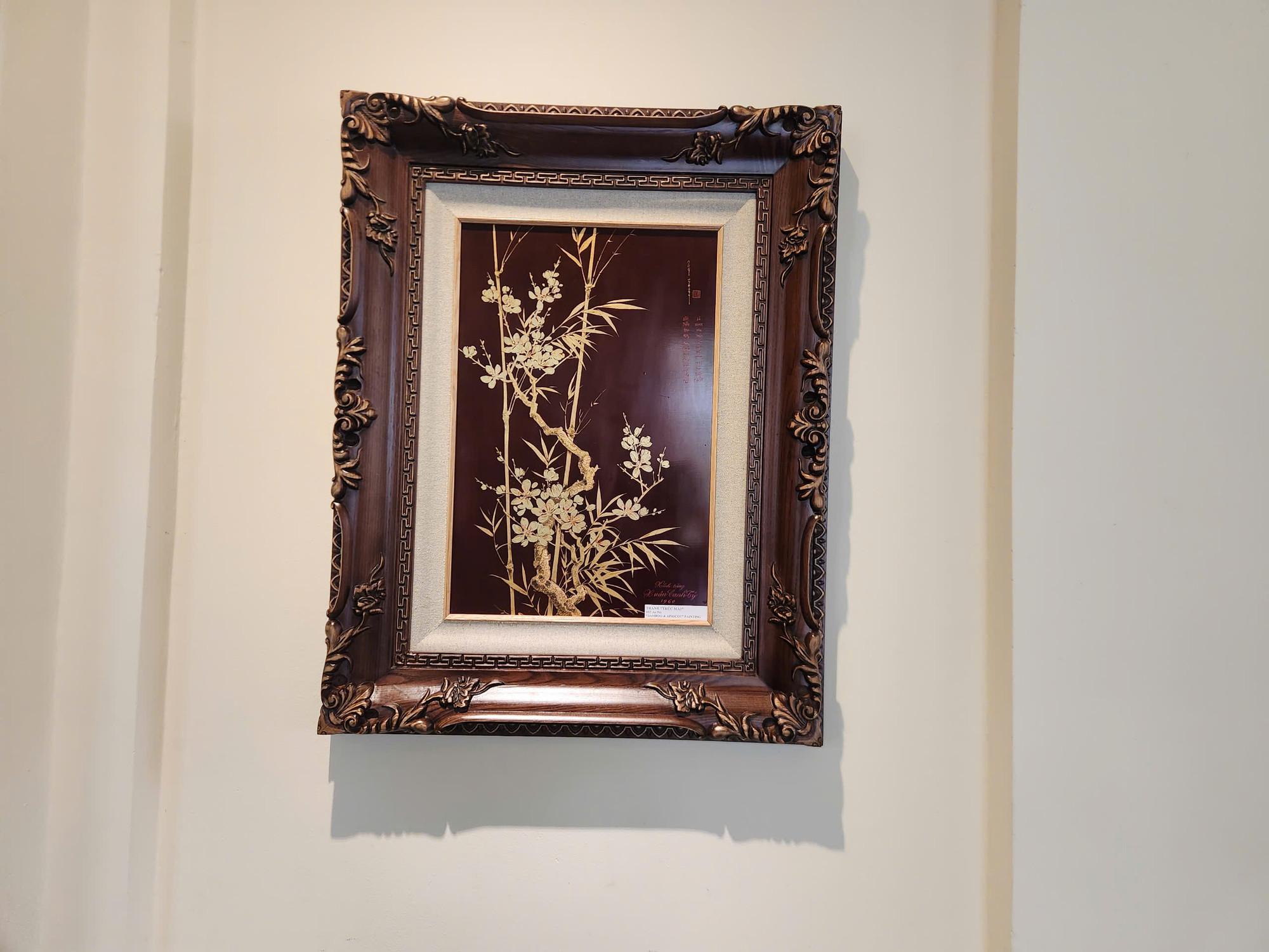 Bức tranh gỗ "Trúc mây"