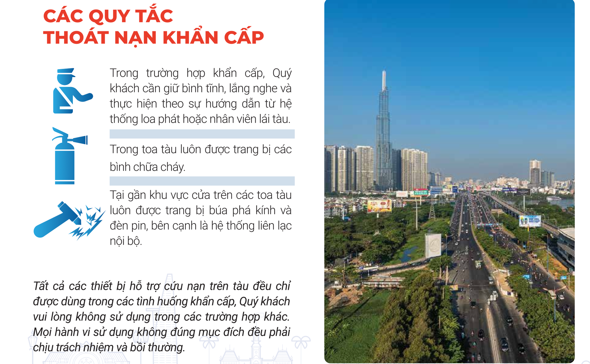 Các quy tắc thoát nạn cần biết.