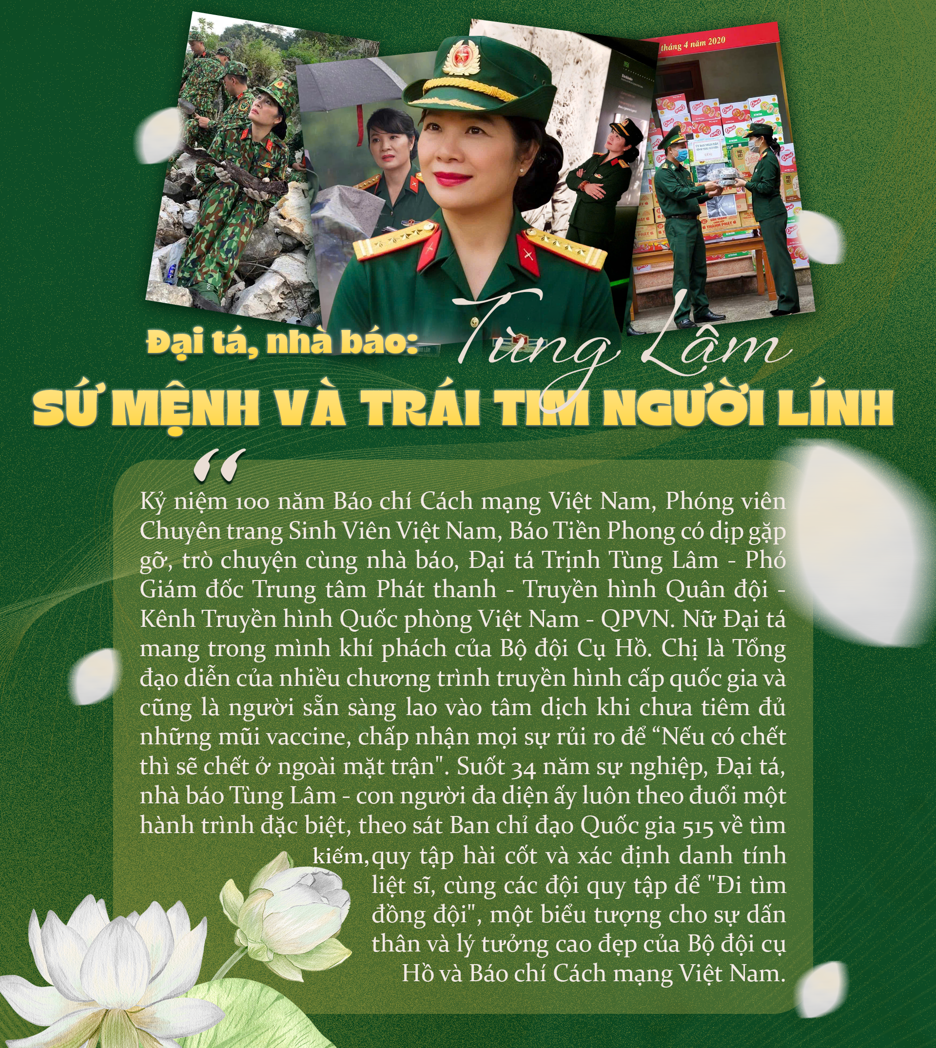Đại tá, Nhà báo Tùng Lâm: Sứ mệnh và trái tim người Lính