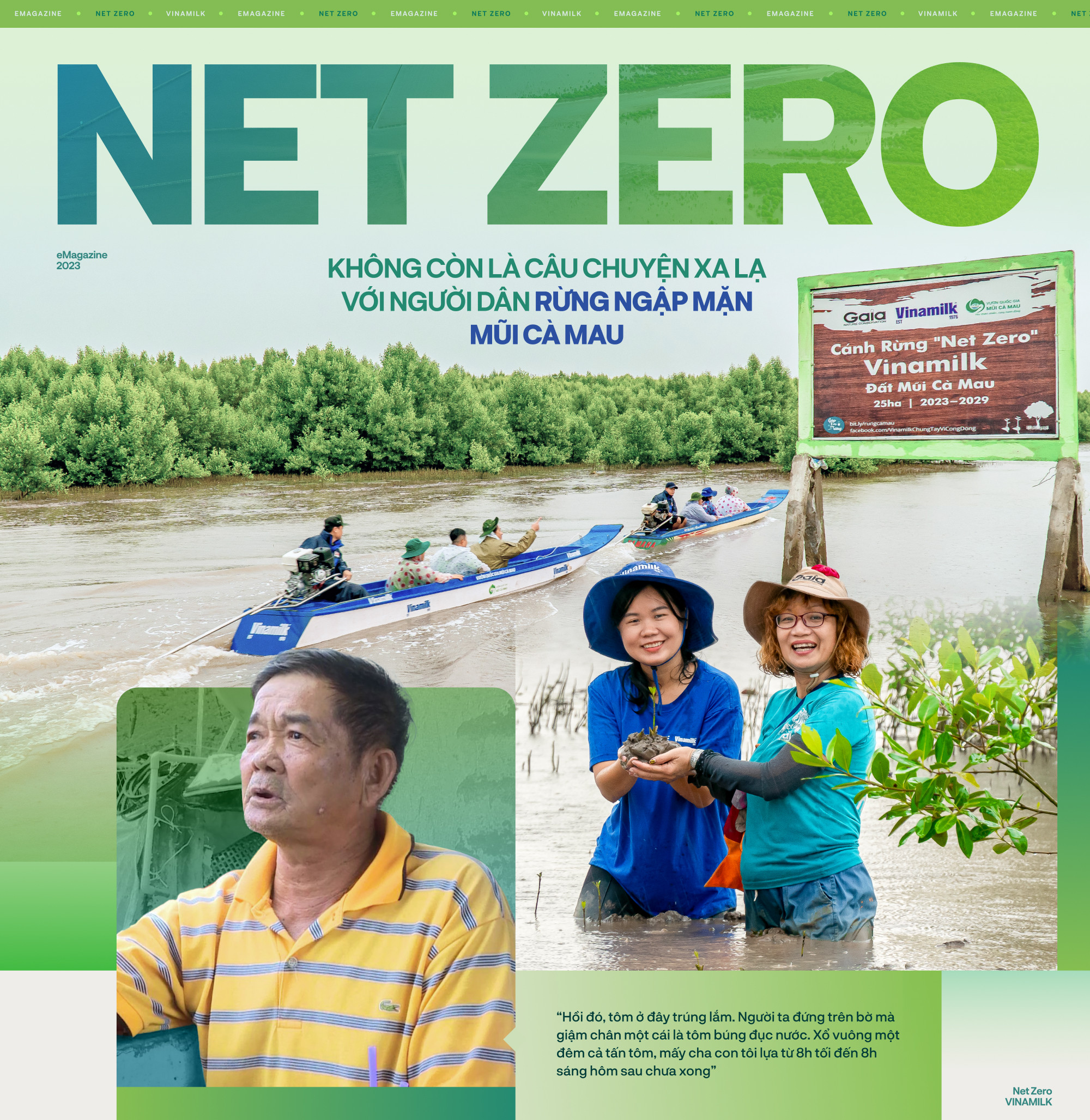 Net Zero không còn là câu chuyện xa lạ với người dân rừng ngập mặn Mũi Cà Mau