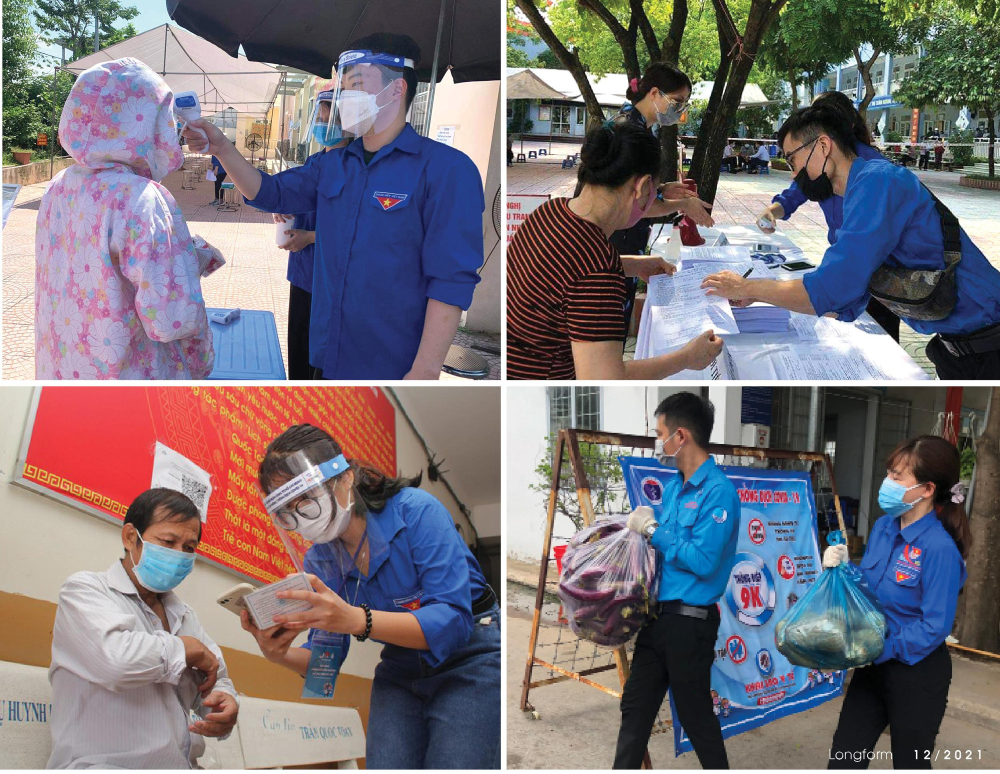 Màu áo xanh lan tỏa, lay động, góp mặt trên mọi mặt trận phòng, chống dịch bệnh