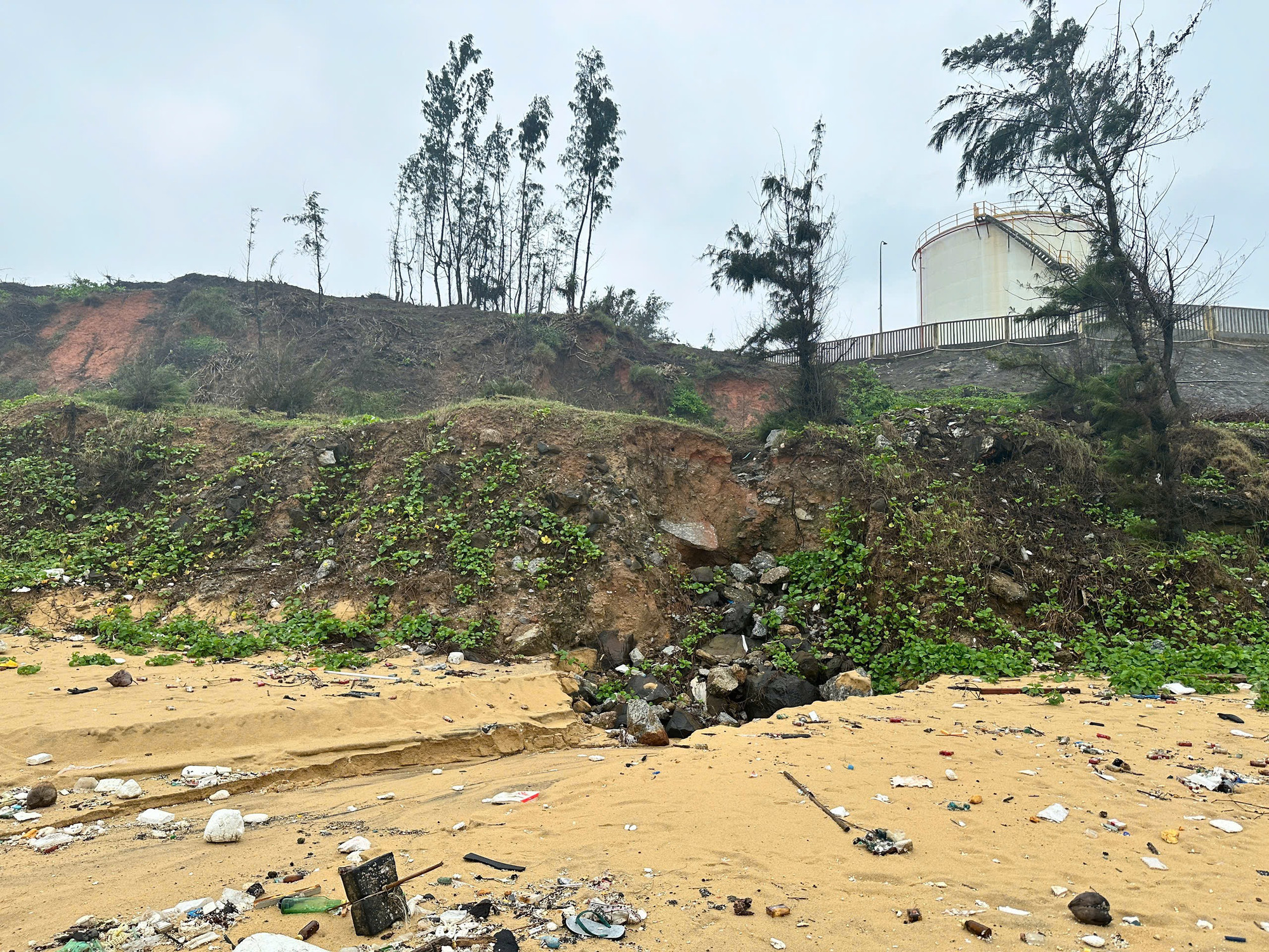 Tình trạng sạt lở diễn ra ngày càng nghiêm trọng.