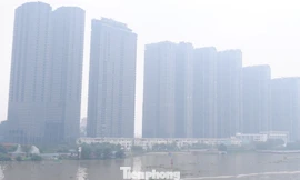 TPHCM mờ trắng trong sương, bụi mịn vượt ngưỡng nhiều lần