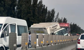 6 ô tô đâm liên hoàn trên cao tốc TPHCM - Trung Lương