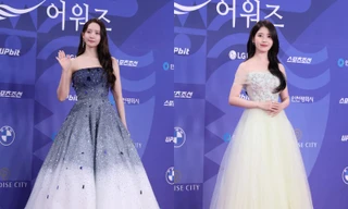 Dàn 'sao' Hàn nổi bật trên thảm đỏ Lễ trao giải 'Rồng Xanh' lần 4: Yoona vấp ngã vẫn đẹp, Chu Young Woo đi cũng 'cuốn'