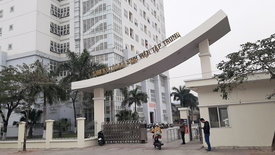 Cổng khu ký túc xá sinh viên tập trung ở Hải Phòng.