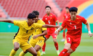 Đình Bắc đang trưởng thành hơn trong màu áo U22 Việt Nam (ảnh Hữu Phạm)