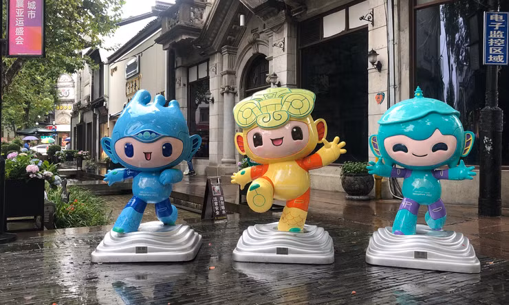 Bộ ba linh vật dễ thương tại Asiad 19