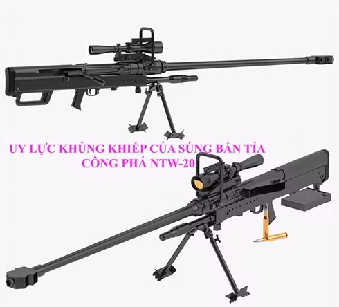 Uy lực khủng khiếp của súng bắn tỉa NTW-20