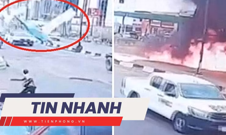 TIN NHANH: Máy bay lao xuống đường đông người rồi bốc cháy; Ông Trump nói có thể đối mặt 561 năm tù