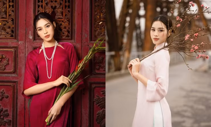 Bí kíp chọn phụ kiện của Hoa hậu Đỗ Thị Hà khi chụp ảnh áo dài Tết