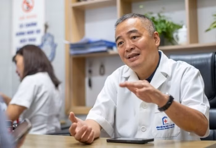 PGS.TS Nguyễn Lân Hiếu - Giám đốc Bệnh viện Đại học Y Hà Nội. Ảnh: Việt Linh.