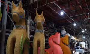 Đột nhập xưởng làm linh vật ngựa Đường hoa Nguyễn Huệ 2026