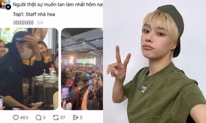 Fan "rì-viu" một ngày xem Hanbin làm nhân viên quán cà phê, vừa khổ vừa đáng yêu