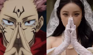 Cặp đôi làm lễ cưới theo phong cách Jujutsu Kaisen, tái hiện cảnh kinh điển