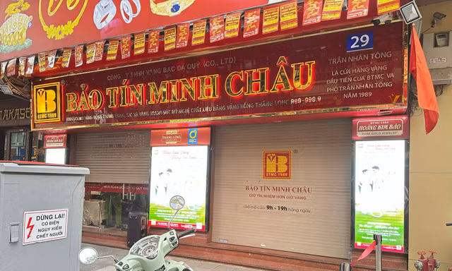 Cửa hàng vàng Bảo Tín Minh Châu giao dịch trở lại từ 12h trưa nay