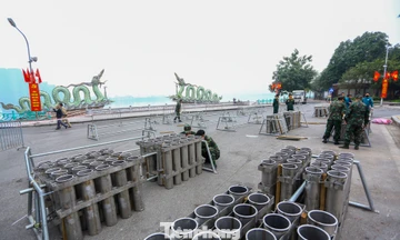 Cận cảnh các trận địa pháo hoa chào năm mới 2026 tại Hà Nội