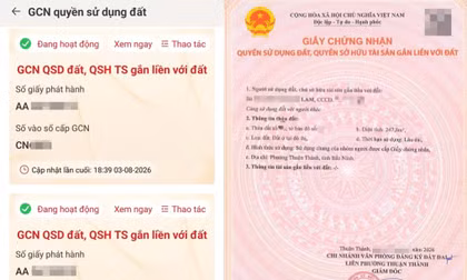 Sổ đỏ bắt đầu hiển thị trên VNeID, người dân có thể tra cứu