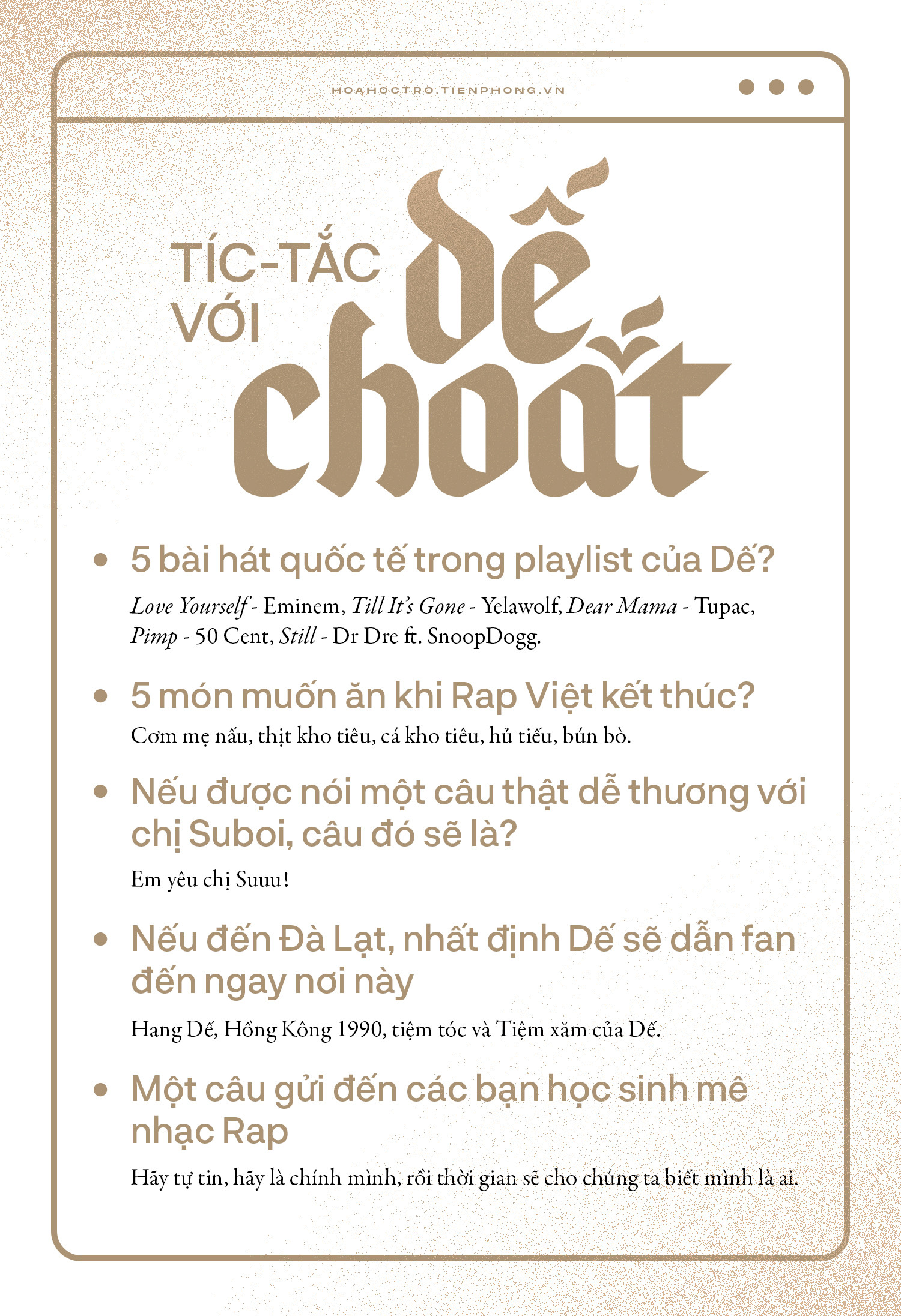 Dế Choắt: Sau Rap Việt, đi đâu mọi người cũng thương, cũng ôm và hỏi thăm “Ô, Dế hả!” ảnh 5