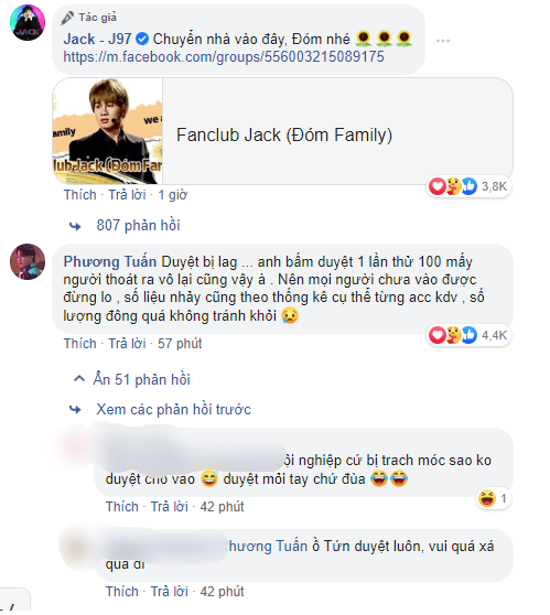 Jack tự hào khi group mới của FC Đom Đóm cán mốc 100.000 thành viên trong chưa đầy 24 giờ ảnh 2