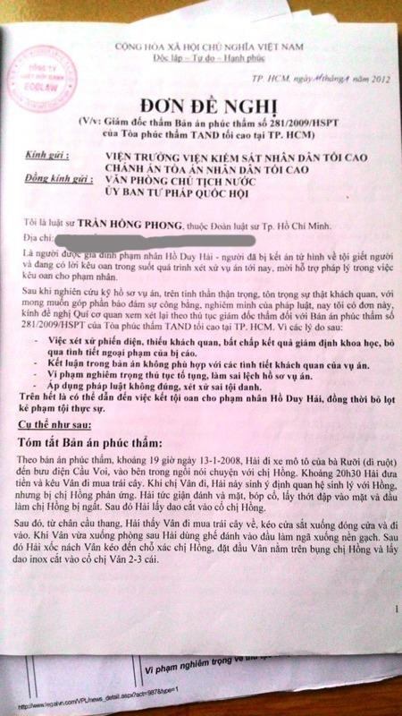 Vụ án tử tù Hồ Duy Hải: Hồi hộp chờ kết quả giám đốc thẩm ảnh 11